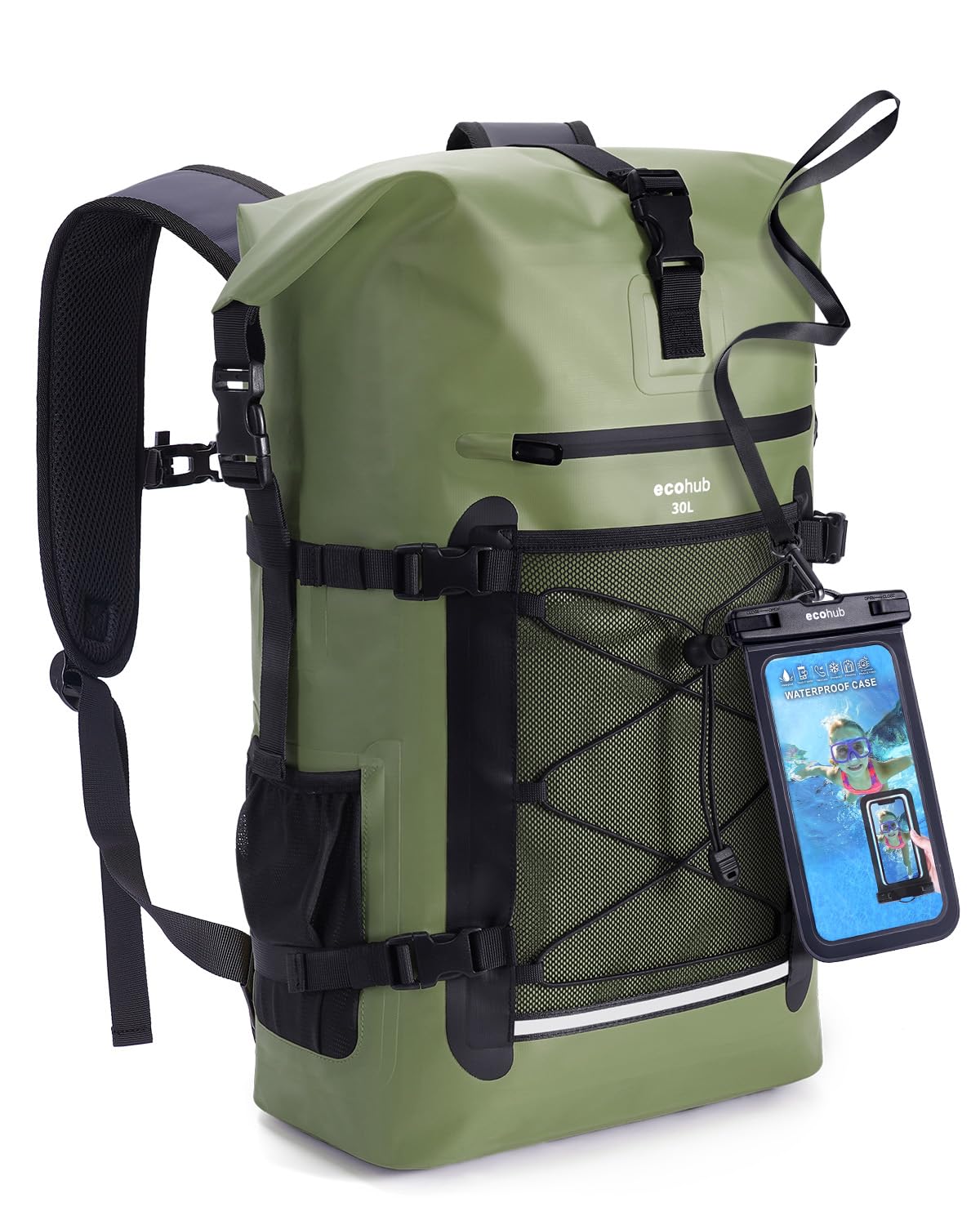 Heavy Duty Waterproof Roll Top Dry Bag Backpack