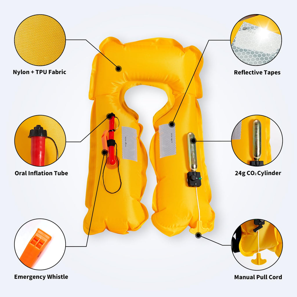 Inflatable Swim Vest for Kayaking Fishing and Paddle Sports