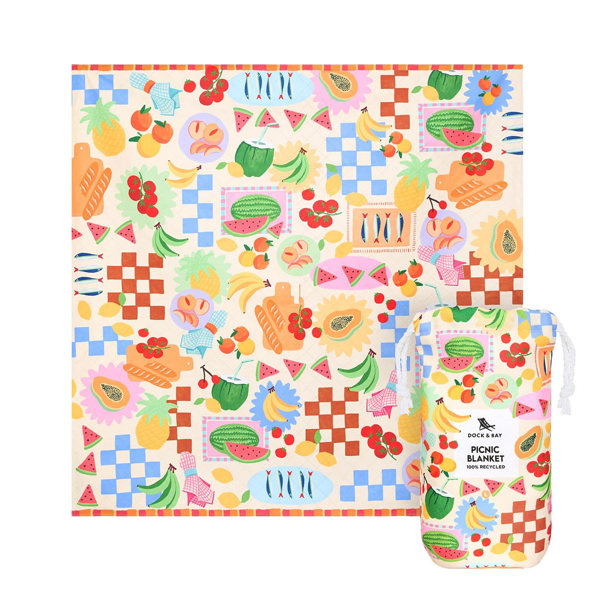 Quick Dry Water Resistant Picnic Blanket for Camping and Travel
