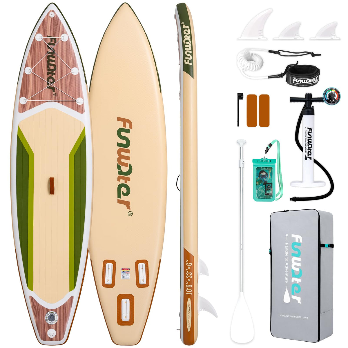 Inflatable Stand Up Paddle Board with Beginner SUP Accessories