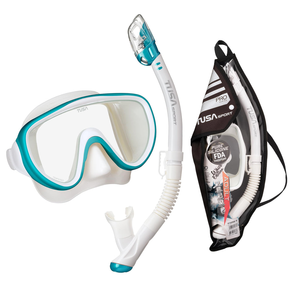 Adult Serene Mask Dry Snorkel Combo with Reusable Travel Bag