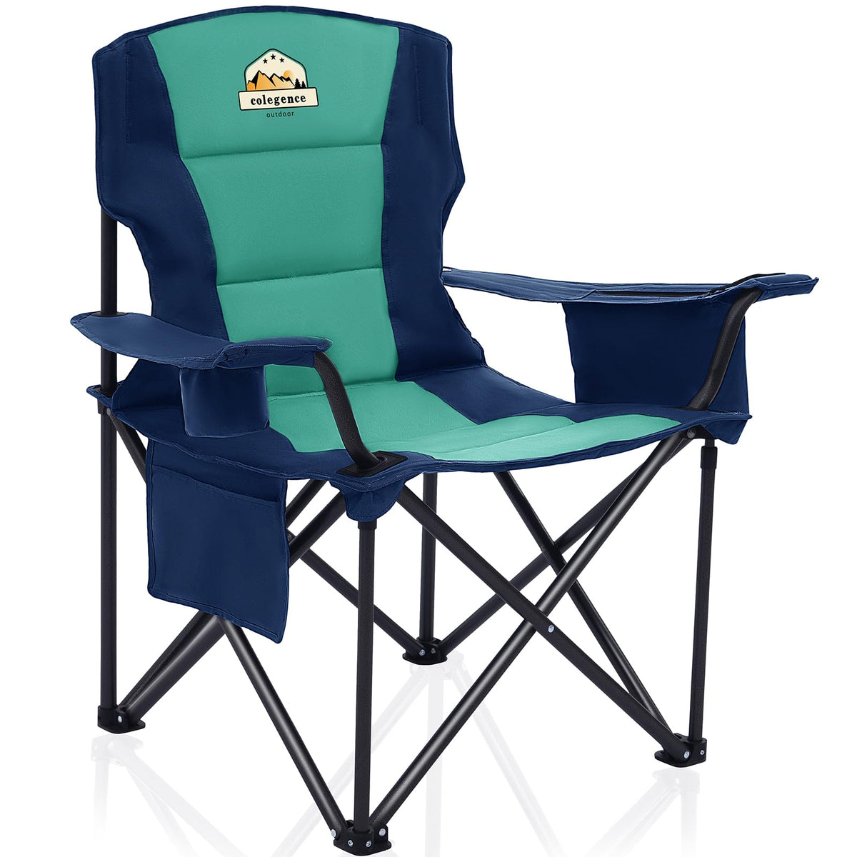 Oversized Heavy Duty Folding Camping Chair with Cooler Bag