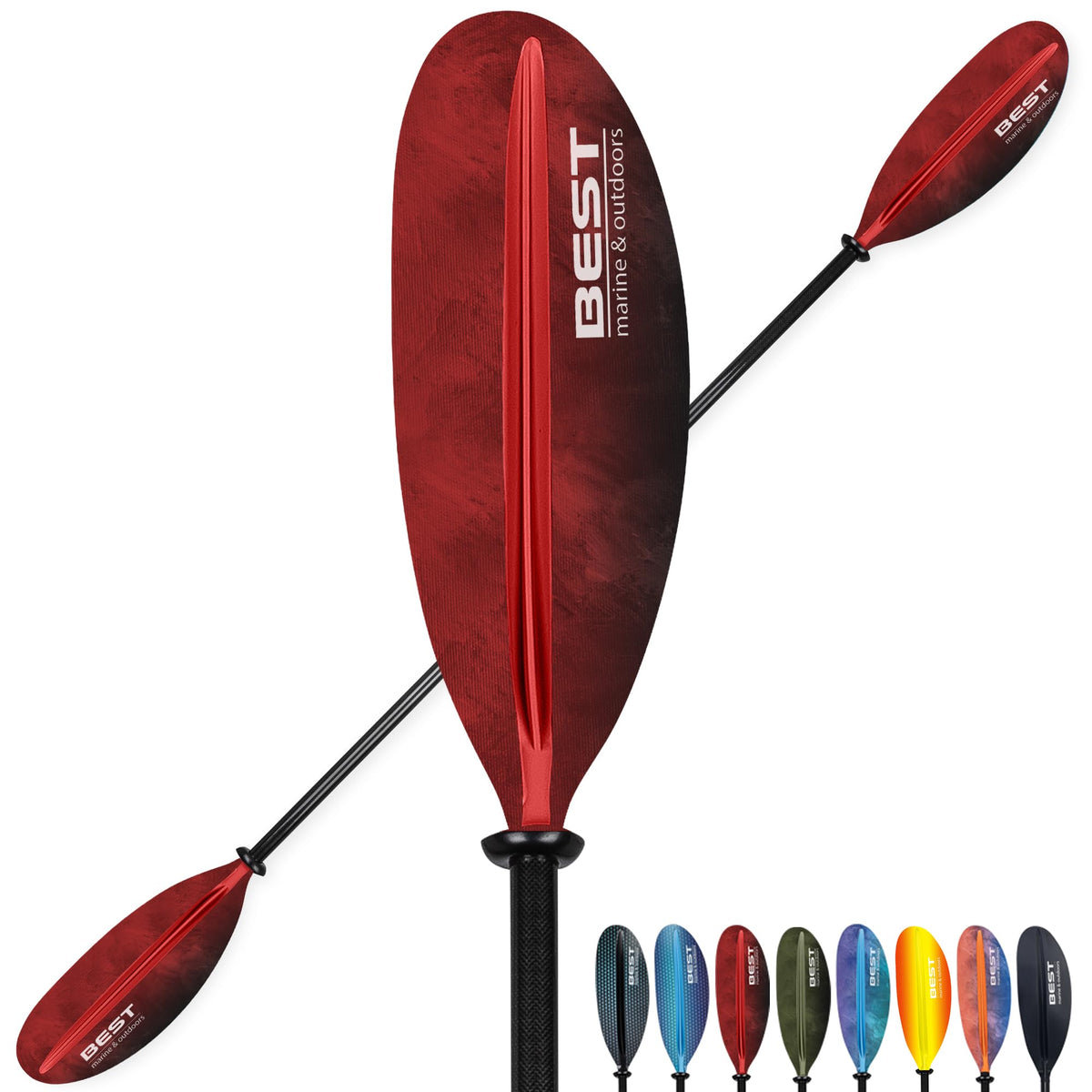 Lightweight Two Piece Carbon Fiber Kayak Paddle for Adults