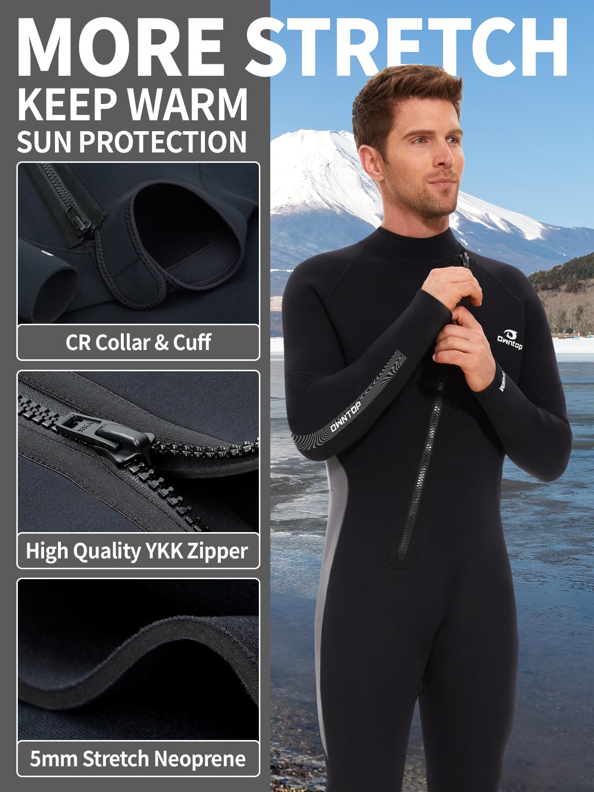 5mm High Stretch Neoprene Wetsuit for Men and Women