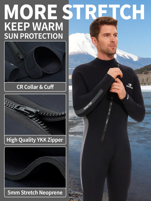 5mm High Stretch Neoprene Wetsuit for Men and Women