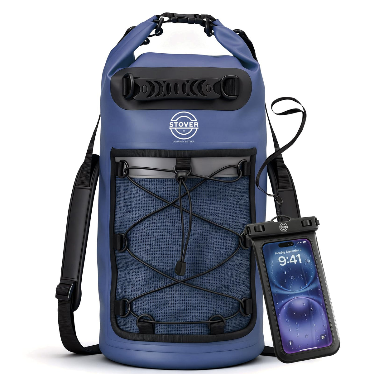 Waterproof Roll Top Dry Bag Backpack with Phone Case