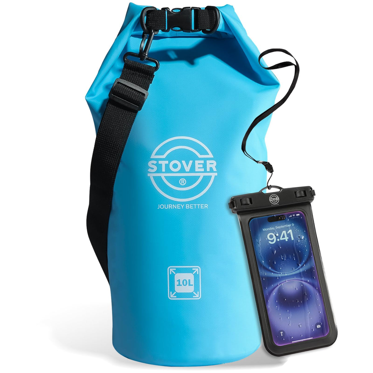 Waterproof Roll Top Dry Bag Backpack with Phone Case