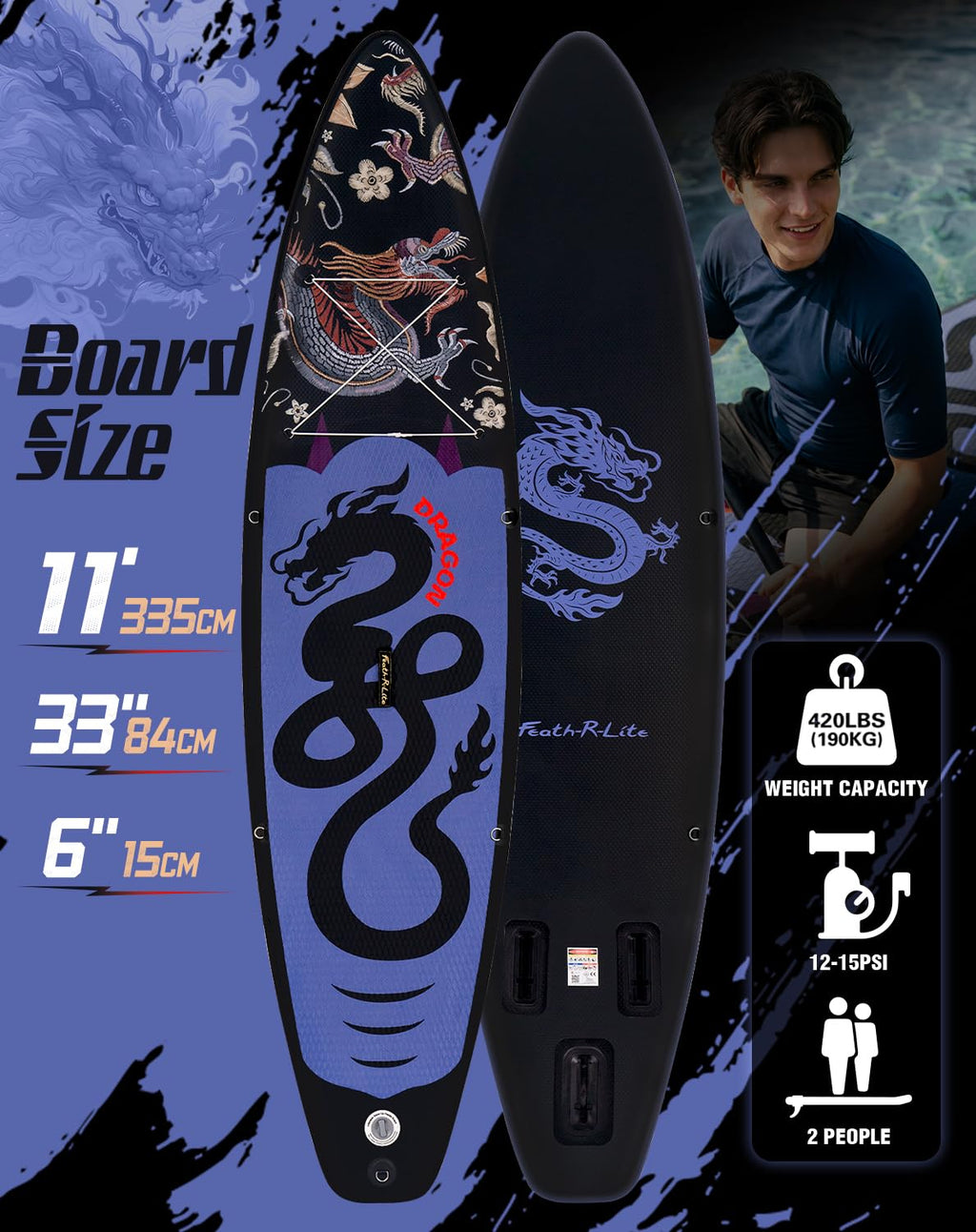 Inflatable Stand Up Paddle Board with Beginner Accessories