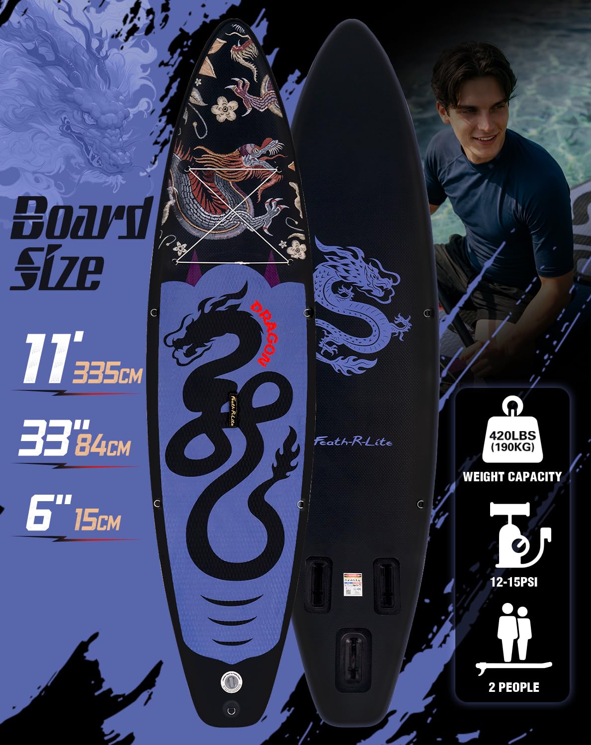 Inflatable Stand Up Paddle Board with Beginner Accessories
