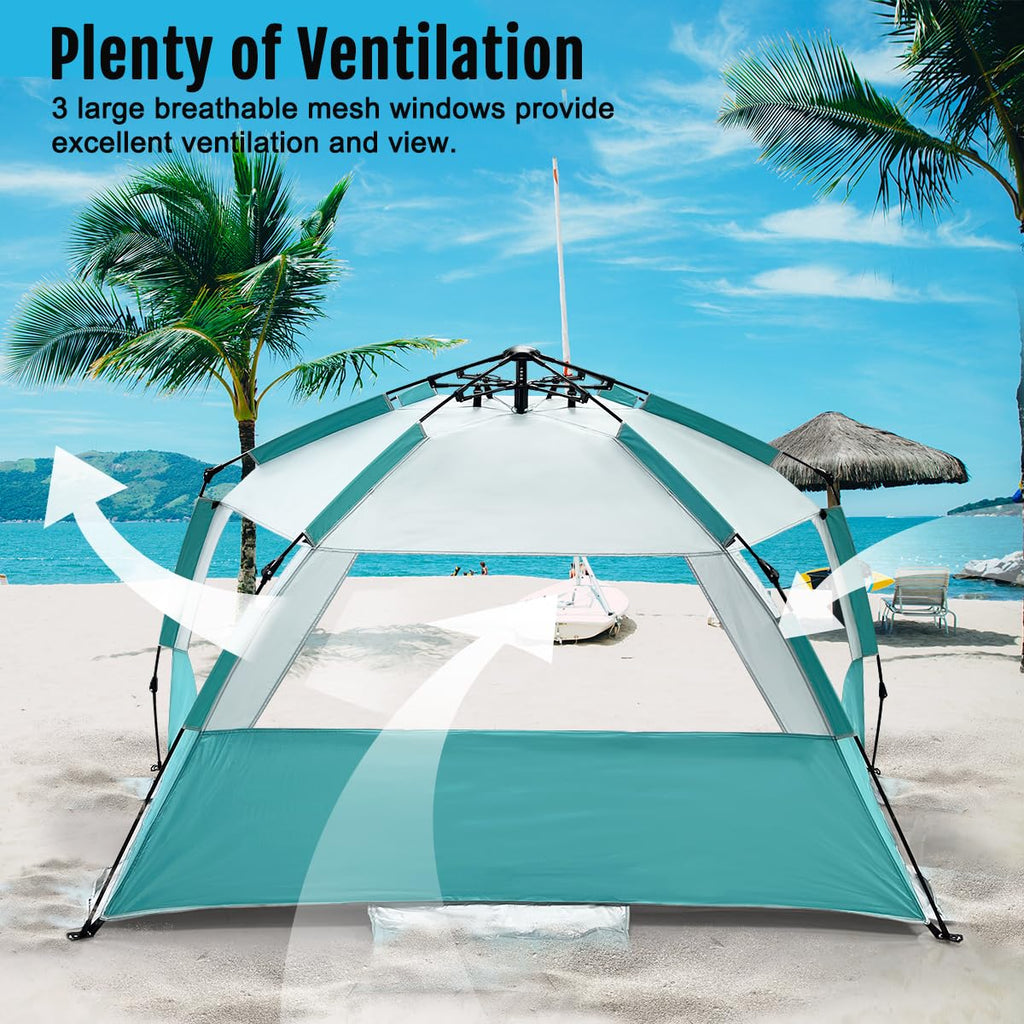 Pop Up Beach Tent Sun Shelter with UV Protection for Families