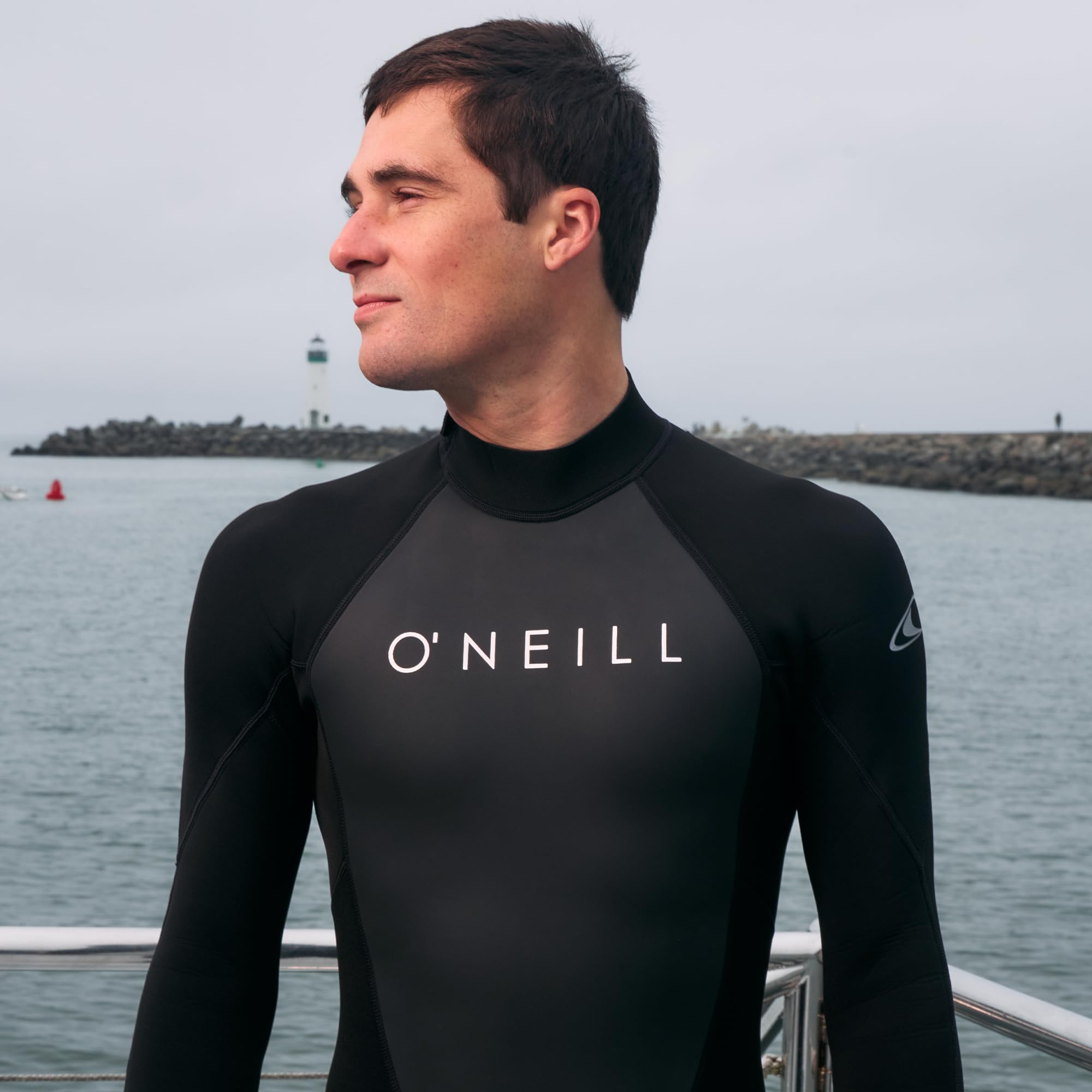 Mens 3mm Back Zip Full Wetsuit for Water Sports