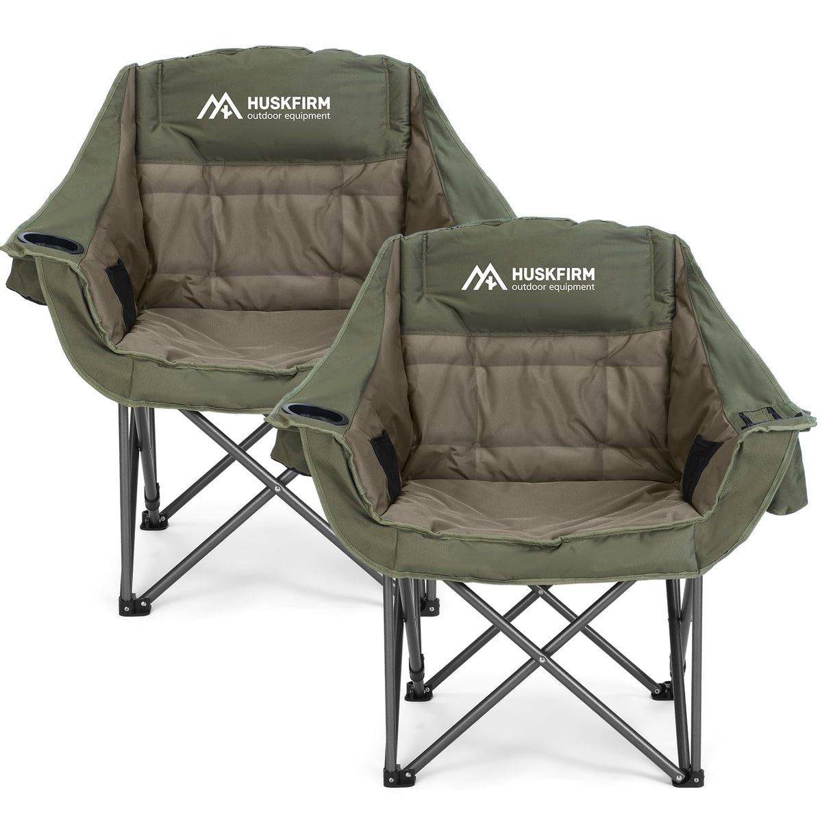Portable Folding Camping Chairs 2 Pack for Outdoor Use