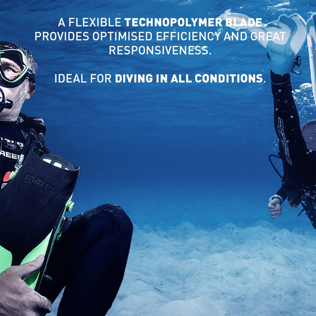 Open Heel Scuba Diving Fins with Four Channel Design