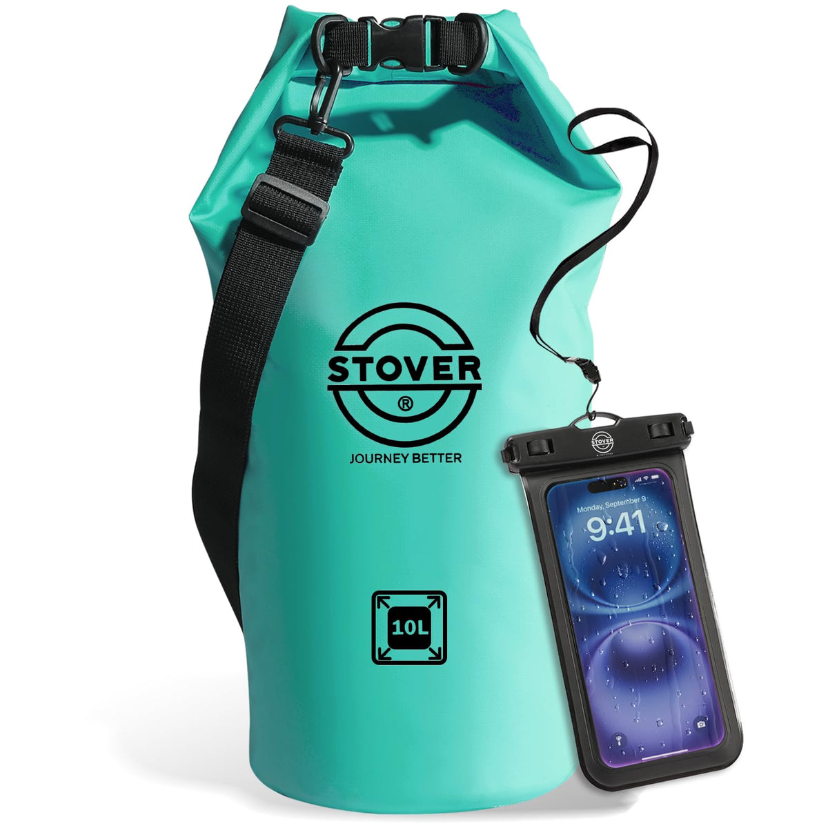 Waterproof Roll Top Dry Bag Backpack with Phone Case