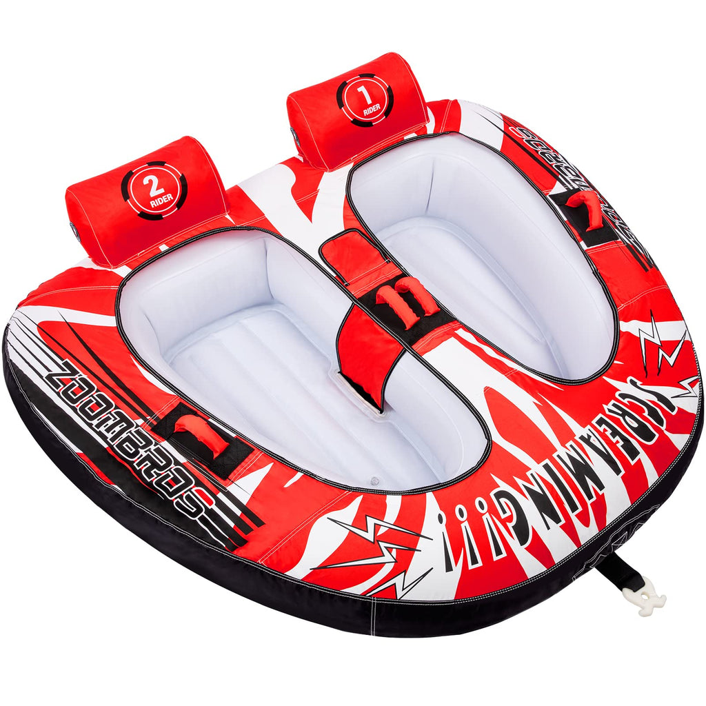 2 Person Towable Tube with Secure Cockpit Seating for Boating