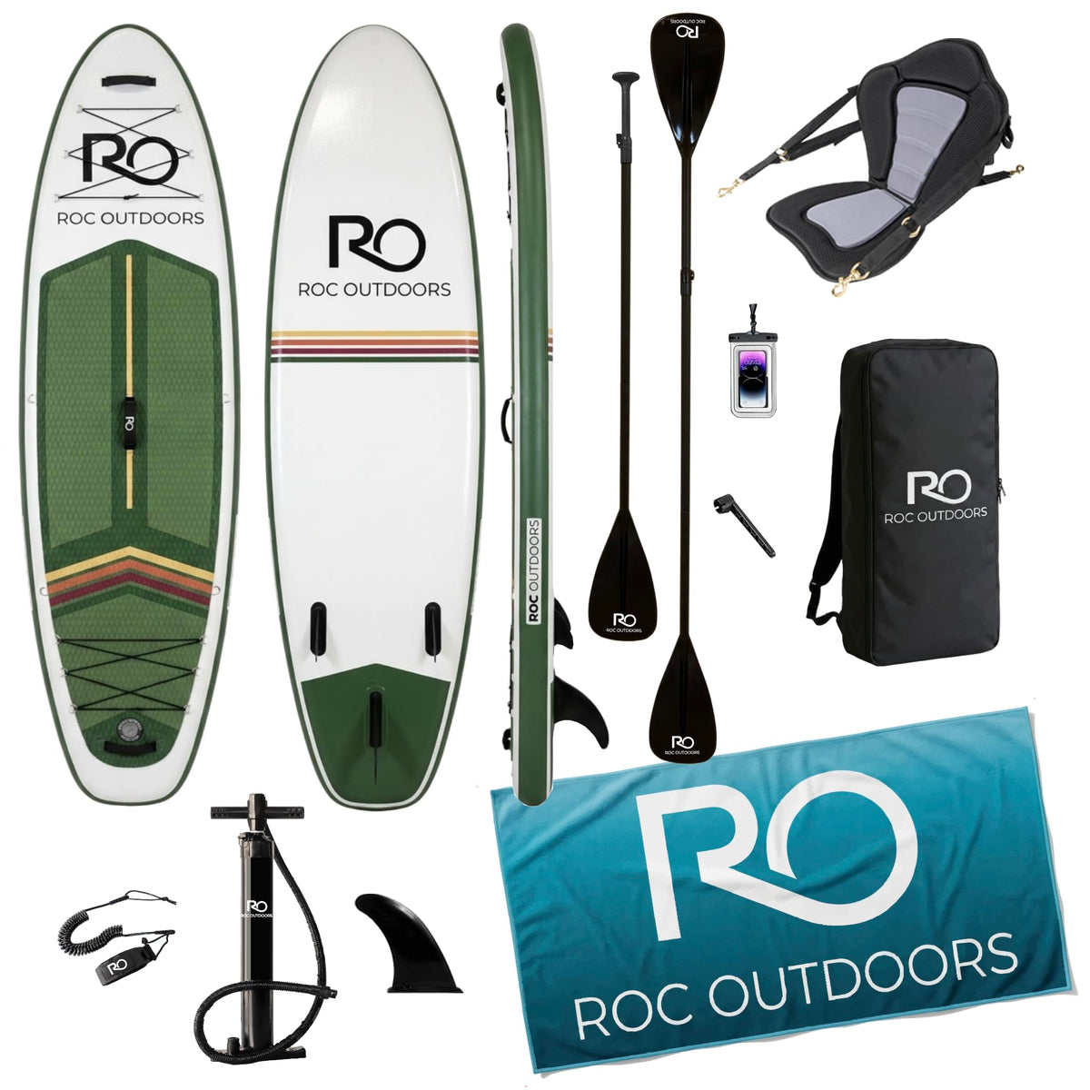 Wide Stable Inflatable Stand Up Paddle Board with Accessories