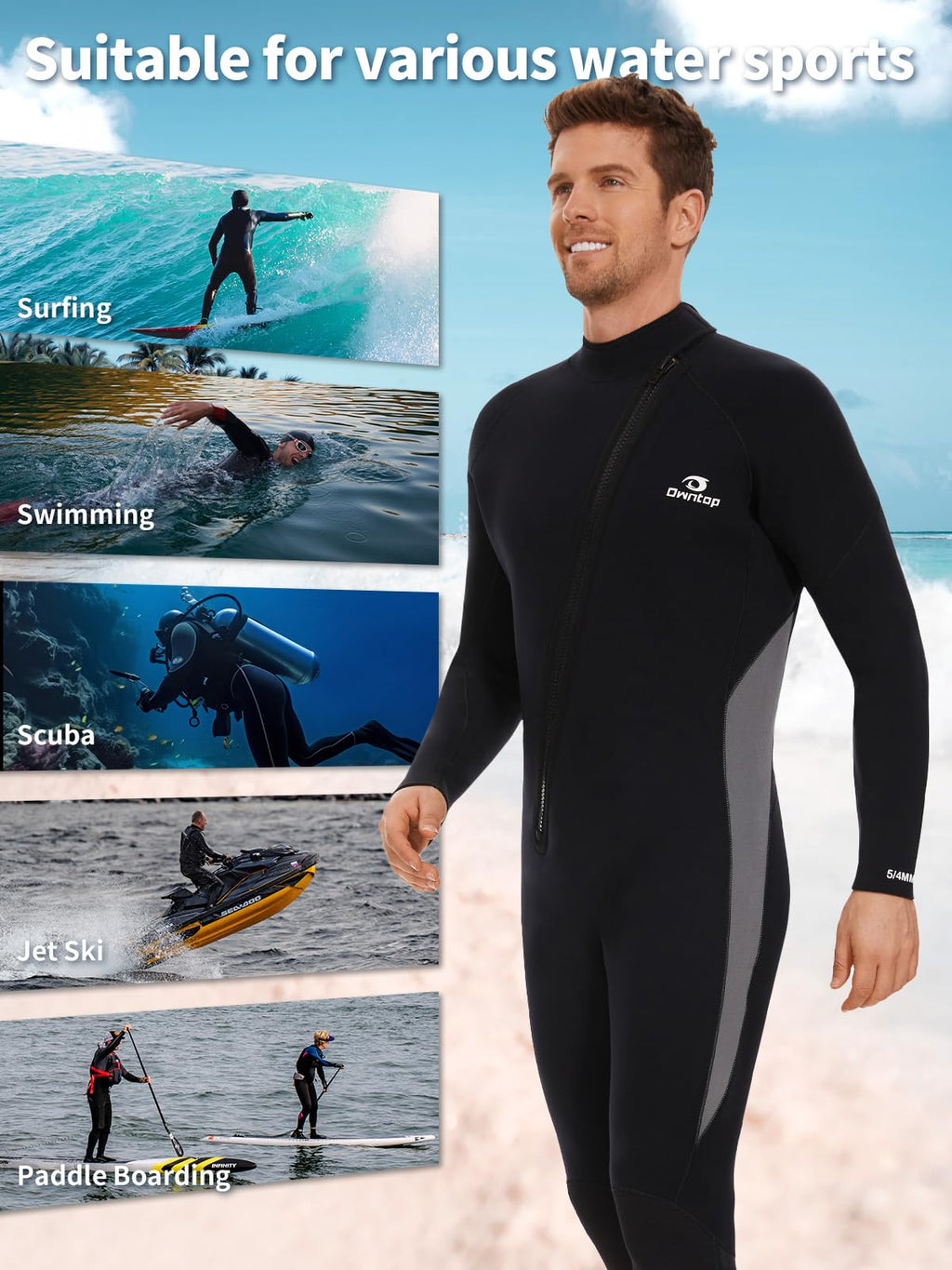 5mm High Stretch Neoprene Wetsuit for Men and Women