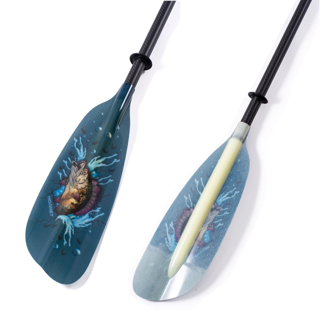 Adjustable Fiberglass Kayak Paddle with Carbon Fiber Shaft