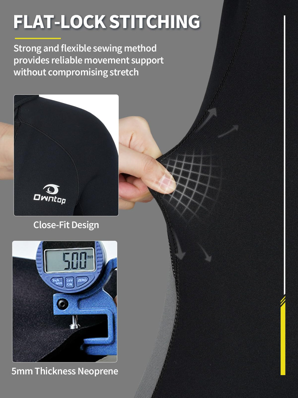 5mm High Stretch Neoprene Wetsuit for Men and Women