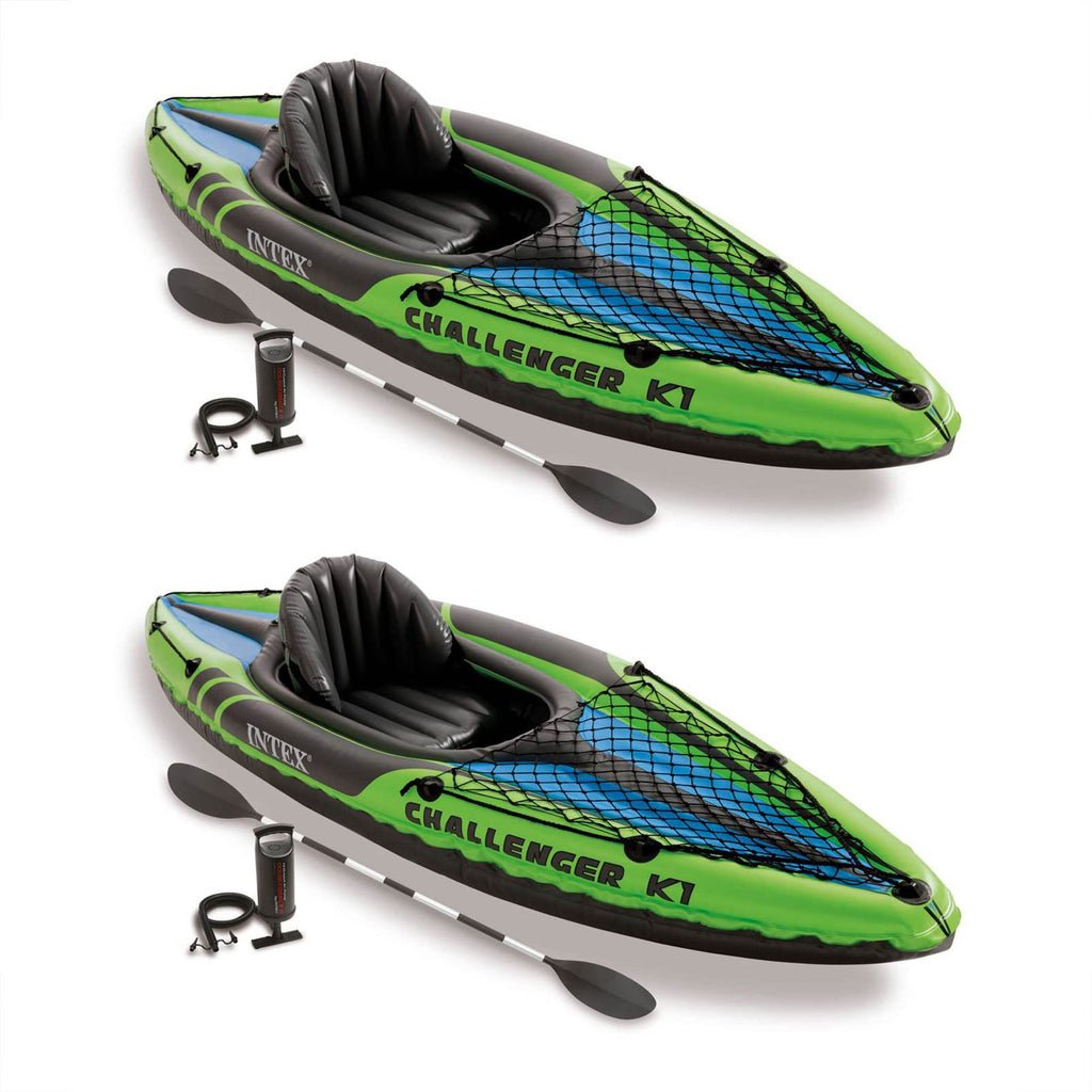Single Person Inflatable Kayak with Seat Paddle and Pump