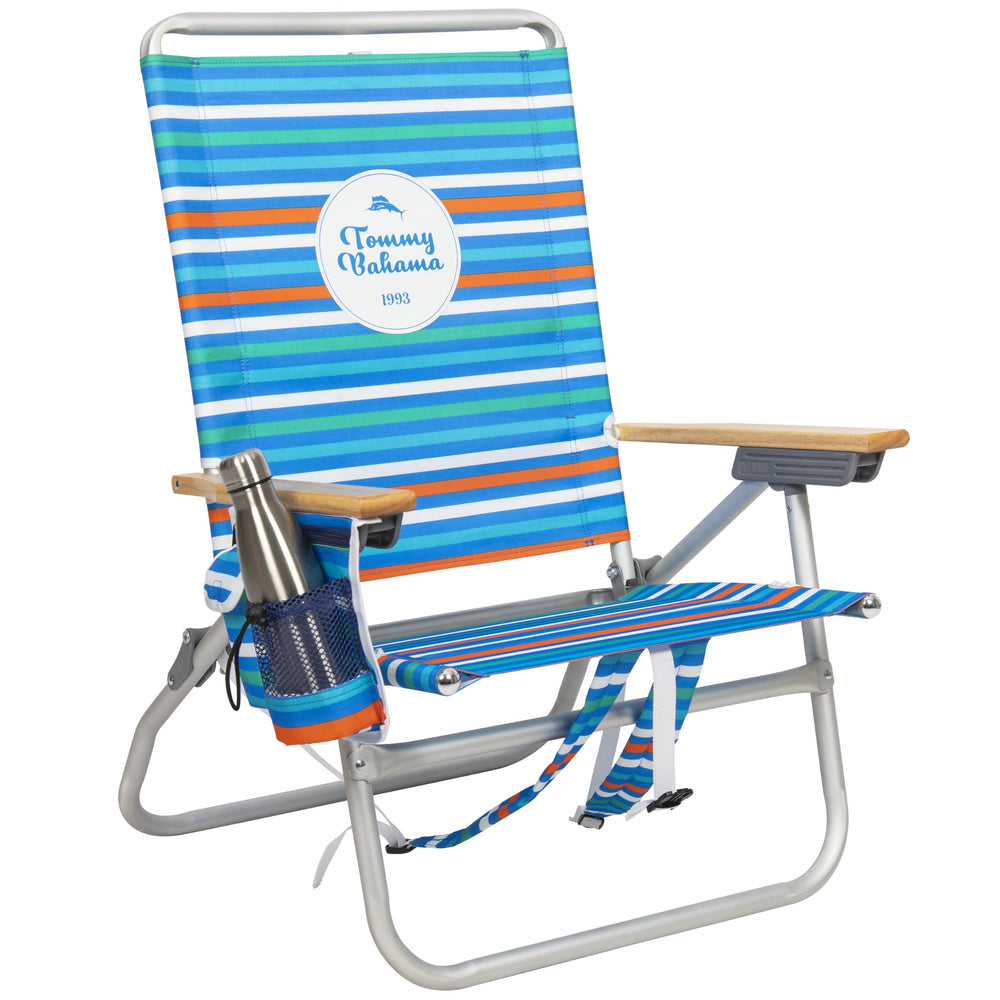 Extended Height Folding Backpack Beach Chair with 4 Positions