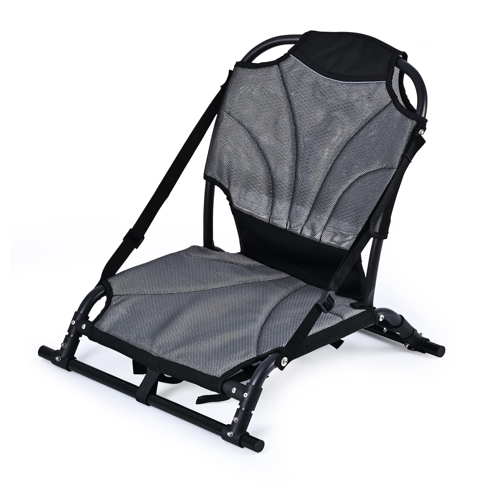 Adjustable Folding Kayak Seat with Breathable Mesh Backrest
