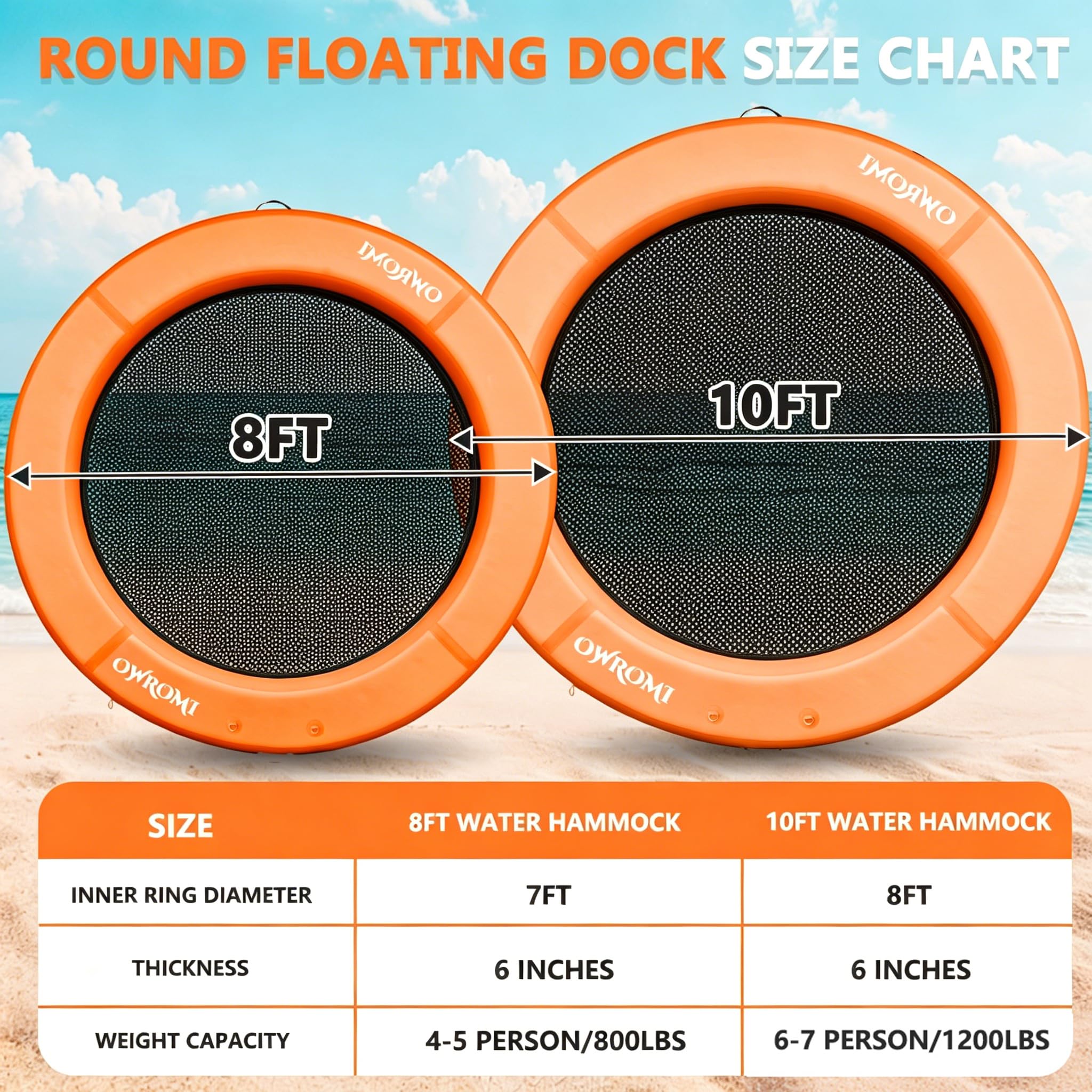 Inflatable Floating Dock Platform for Beach Lake and Pool