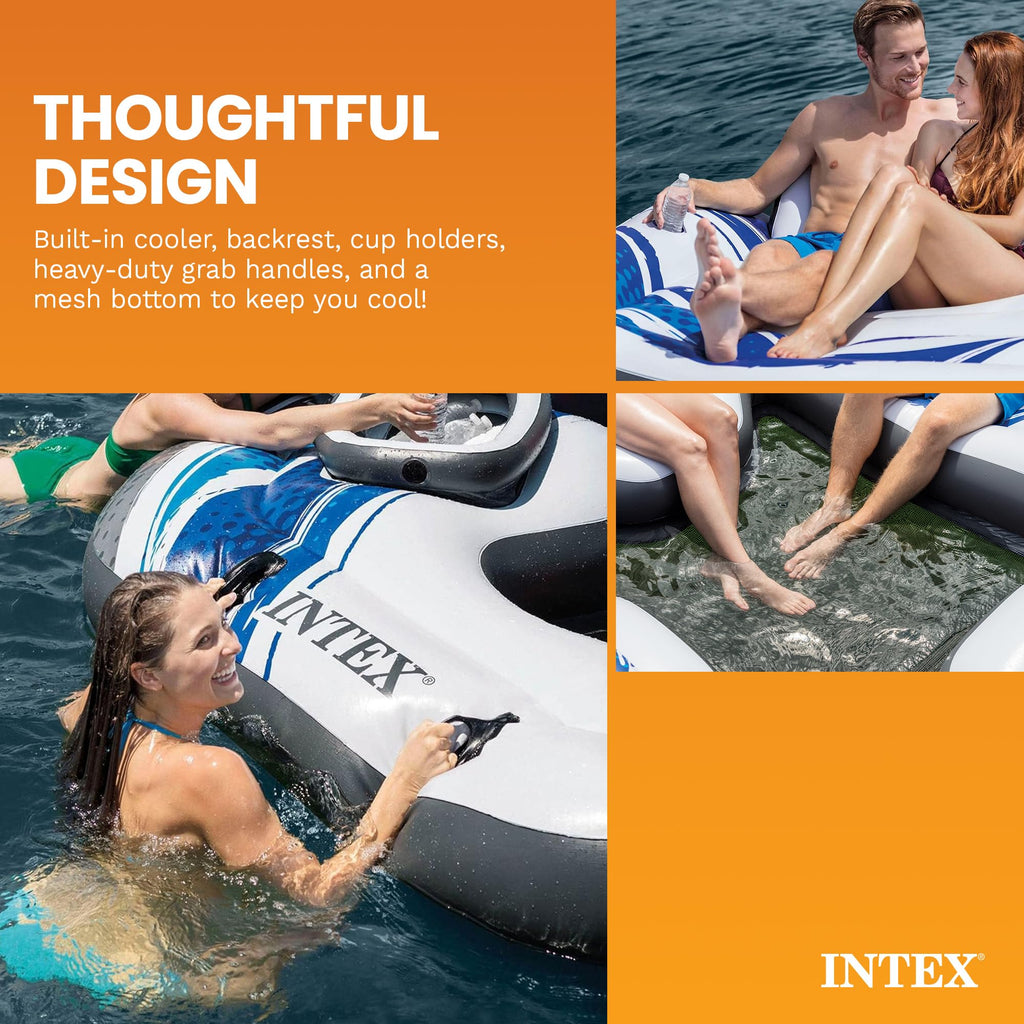 5 Person Inflatable Floating Pool Island Raft for Adults