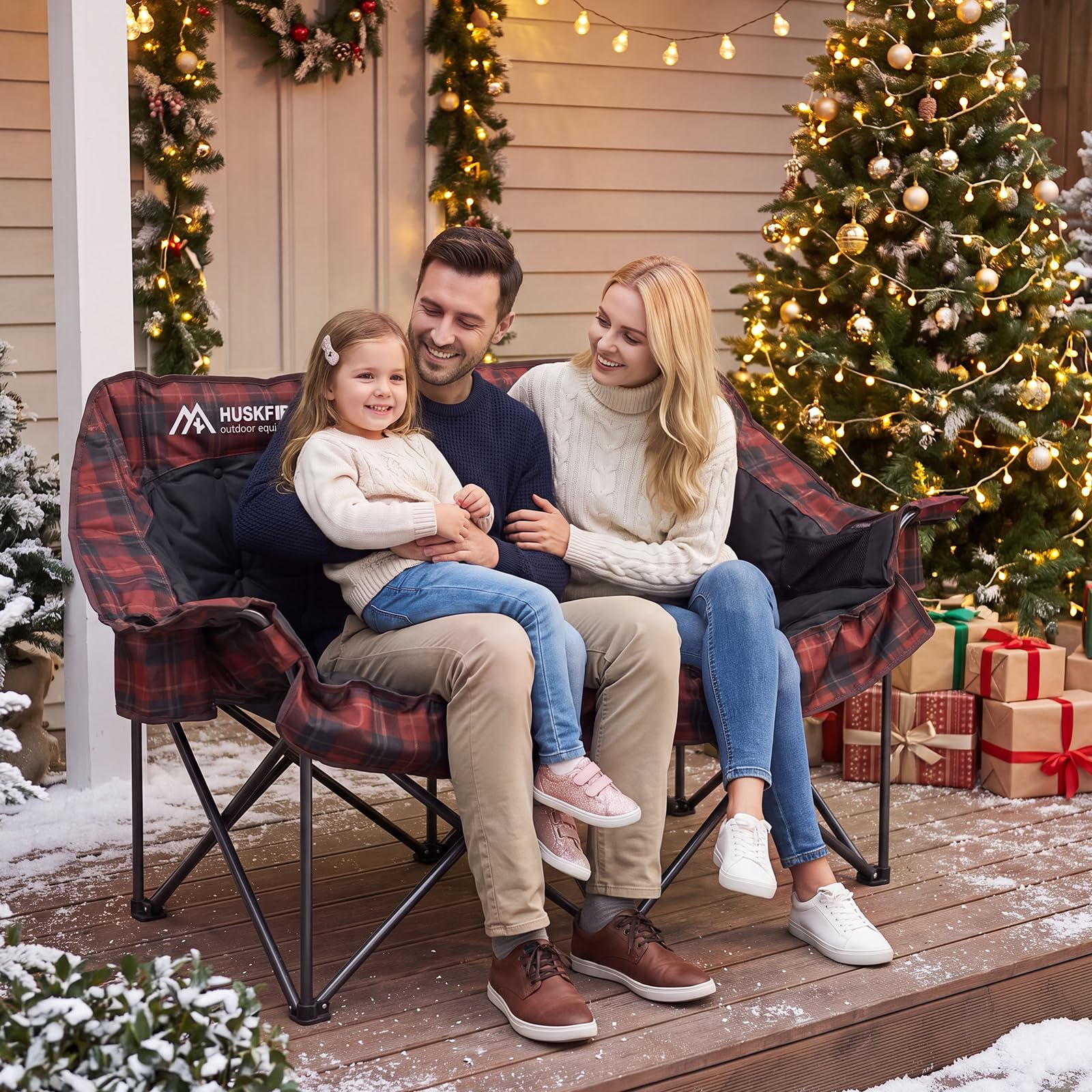Double Camping Loveseat Chair for Two Adults Heavy Duty