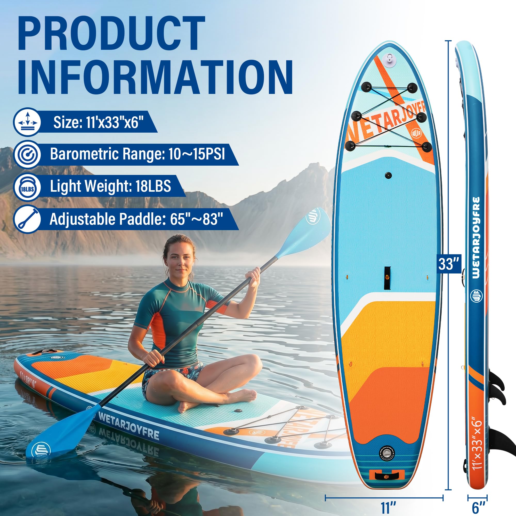 Extra Wide Inflatable Stand Up Paddle Board with Accessories