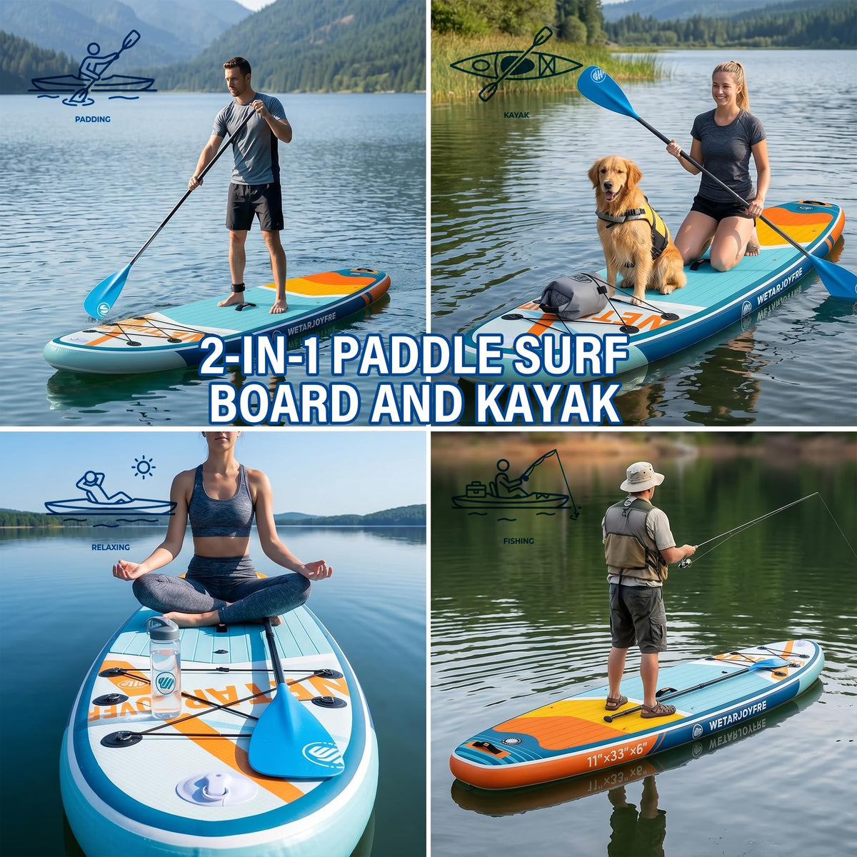 Extra Wide Inflatable Stand Up Paddle Board with Accessories