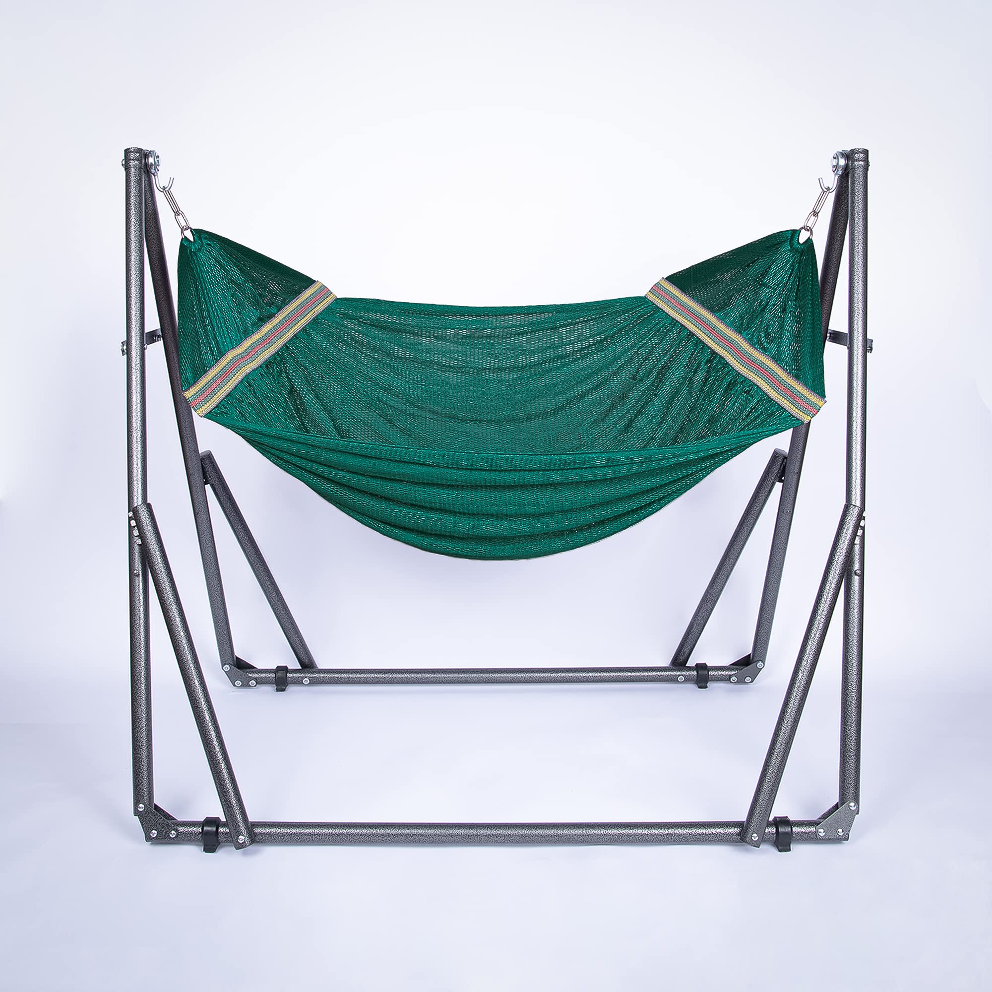 Portable Folding Hammock with Adjustable Steel Stand and Carry Case