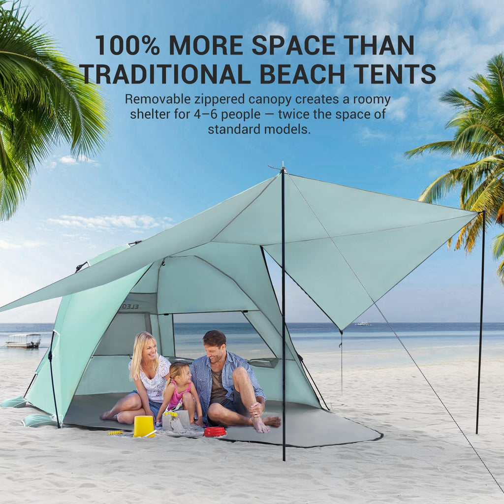Pop Up Beach Tent Canopy with UPF 50 UV Protection