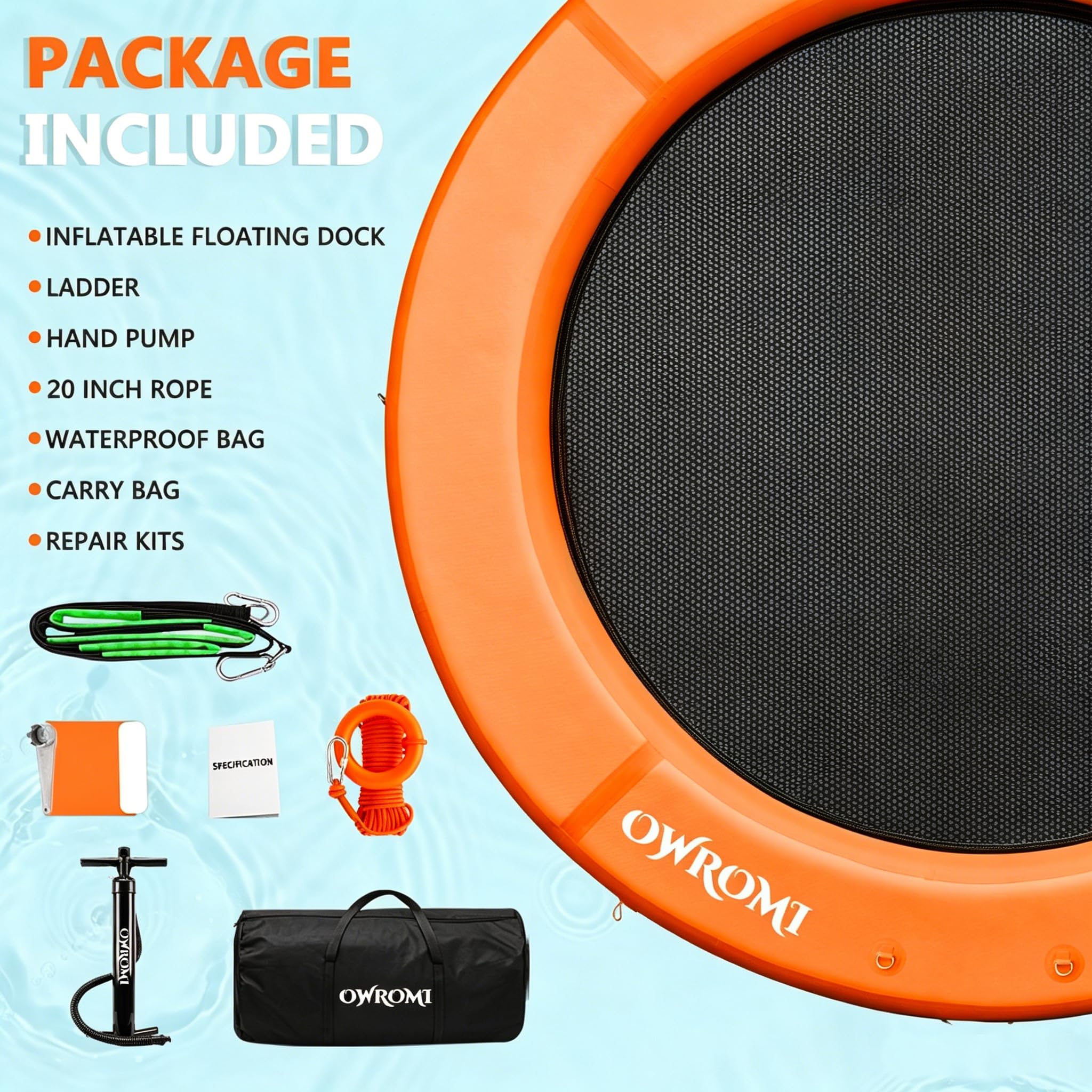 Inflatable Floating Dock Platform for Beach Lake and Pool