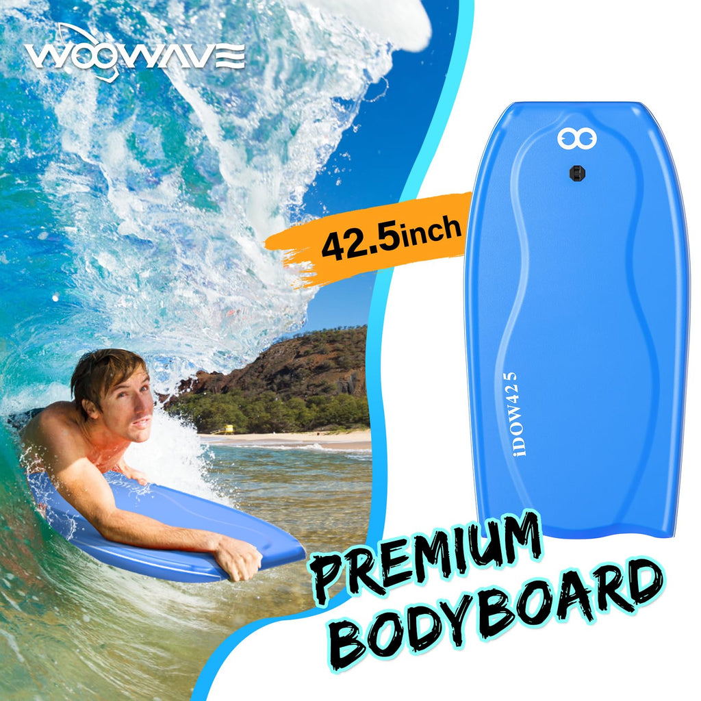 42 Inch Lightweight Bodyboard for Adults Surfing Beach and Pool
