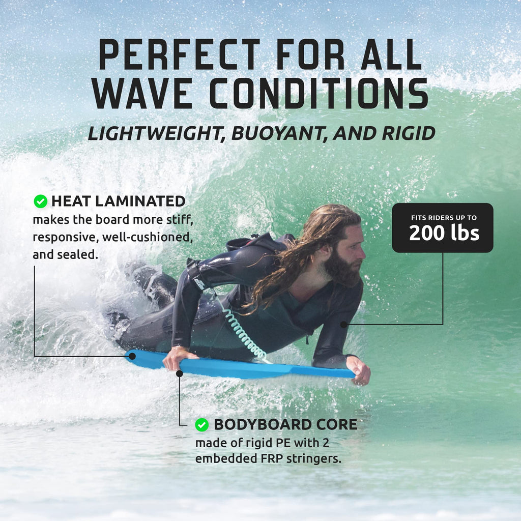 42 Inch Lightweight Bodyboard for Beach Pool and Surfing
