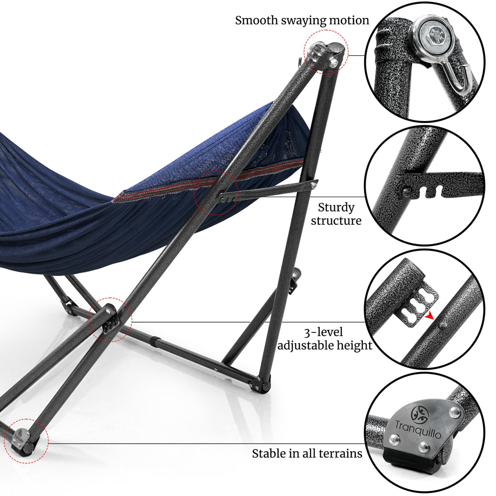 Portable Outdoor Hammock with Stand for Relaxing