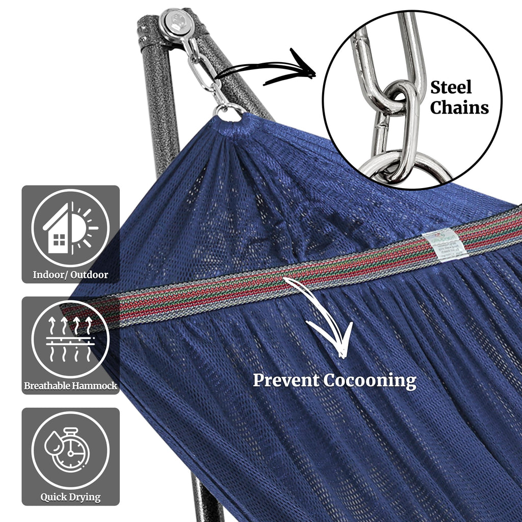 Portable Outdoor Hammock with Stand for Relaxing