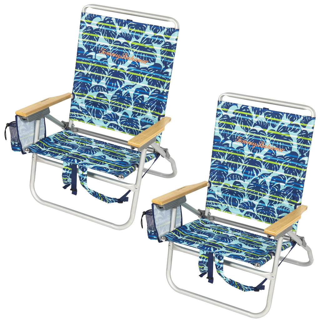 Extended Height Folding Backpack Beach Chair with 4 Positions