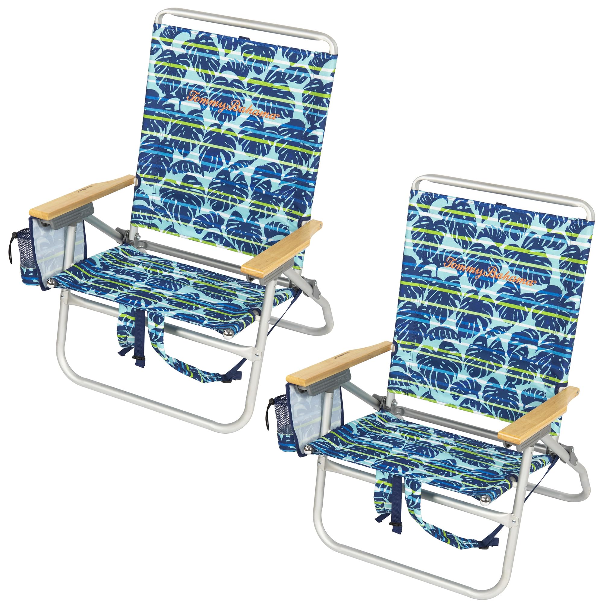 Extended Height Folding Backpack Beach Chair with 4 Positions