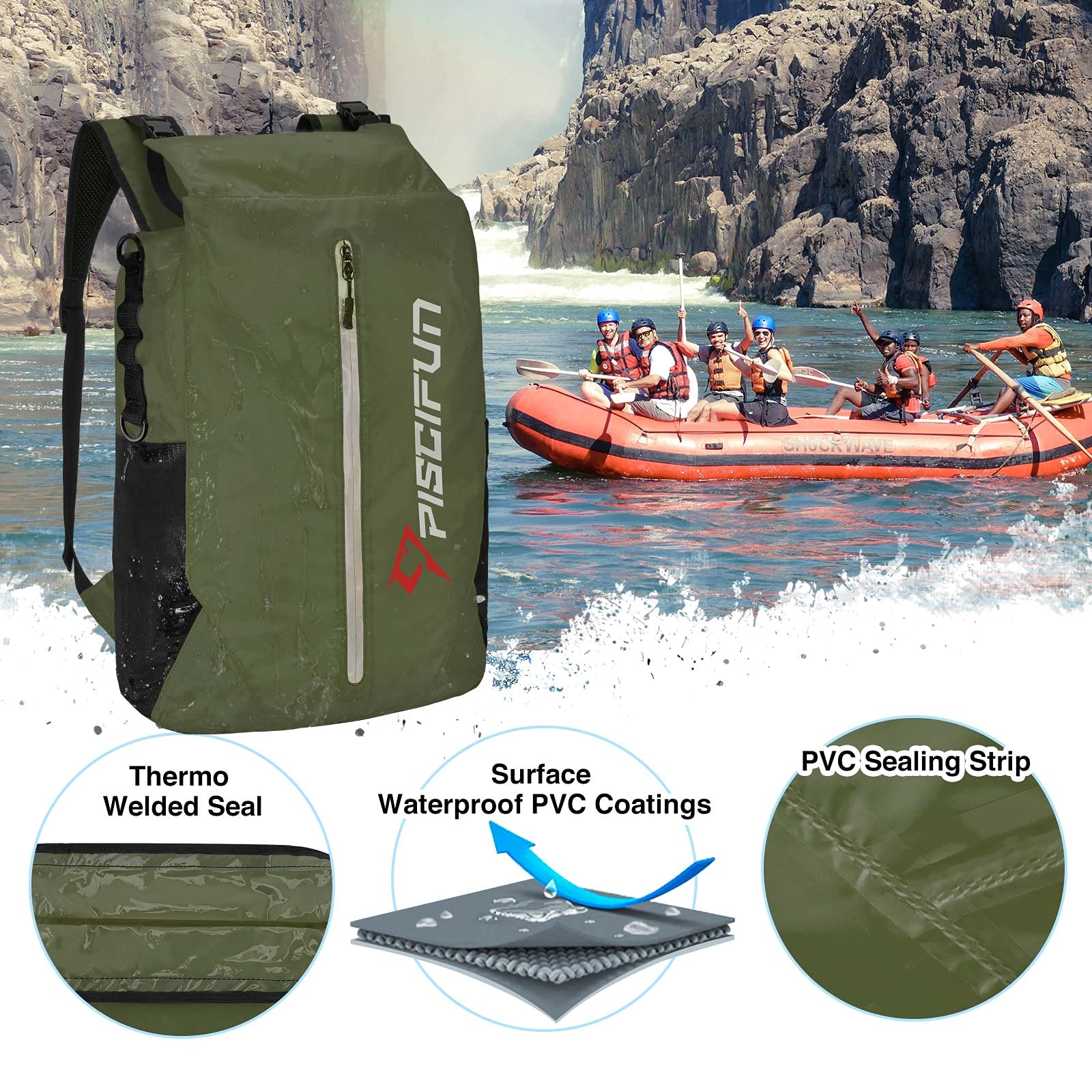 Waterproof Floating Dry Bag Backpack for Outdoor Adventures