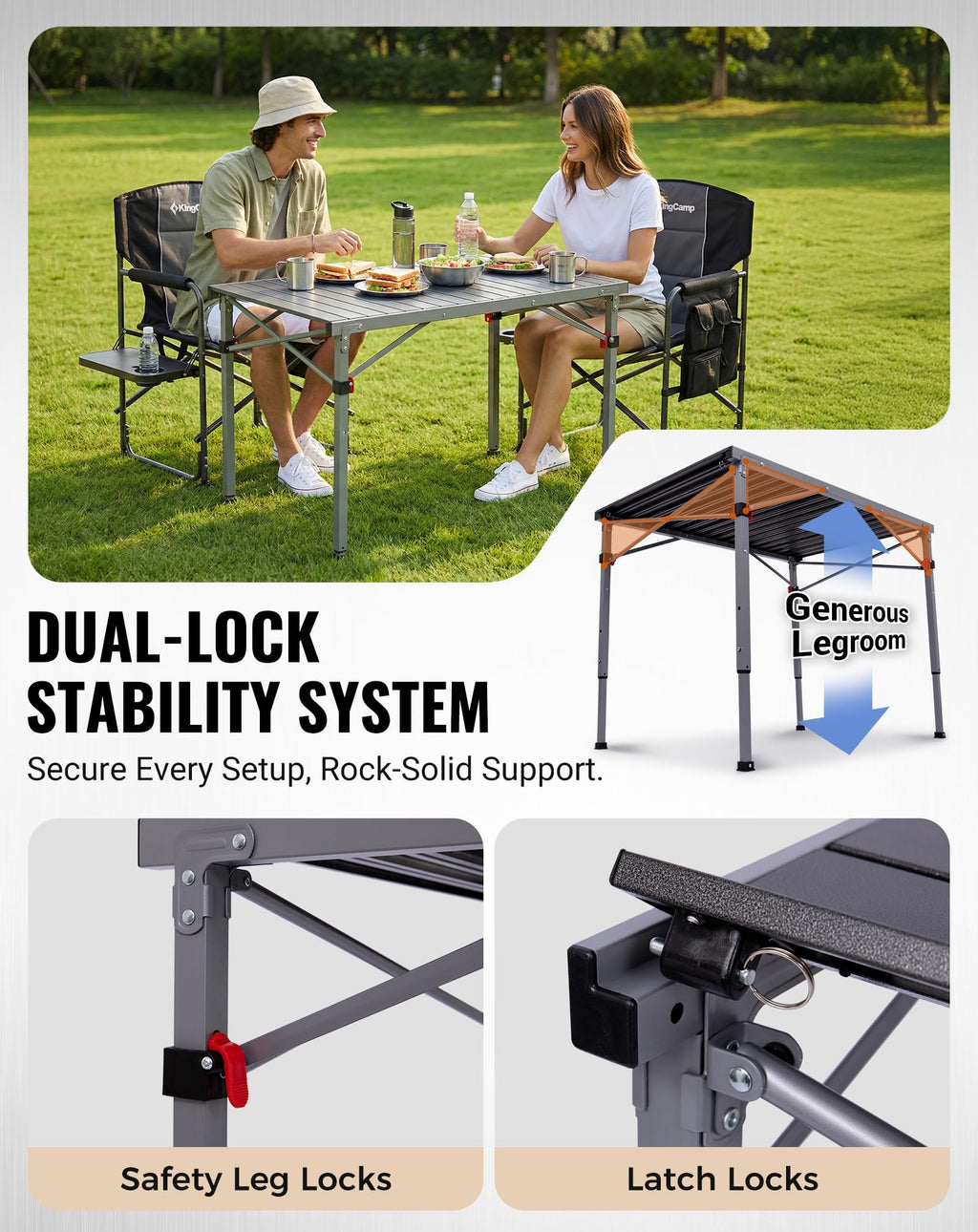 Lightweight Aluminum Folding Camping Table for Outdoor Use