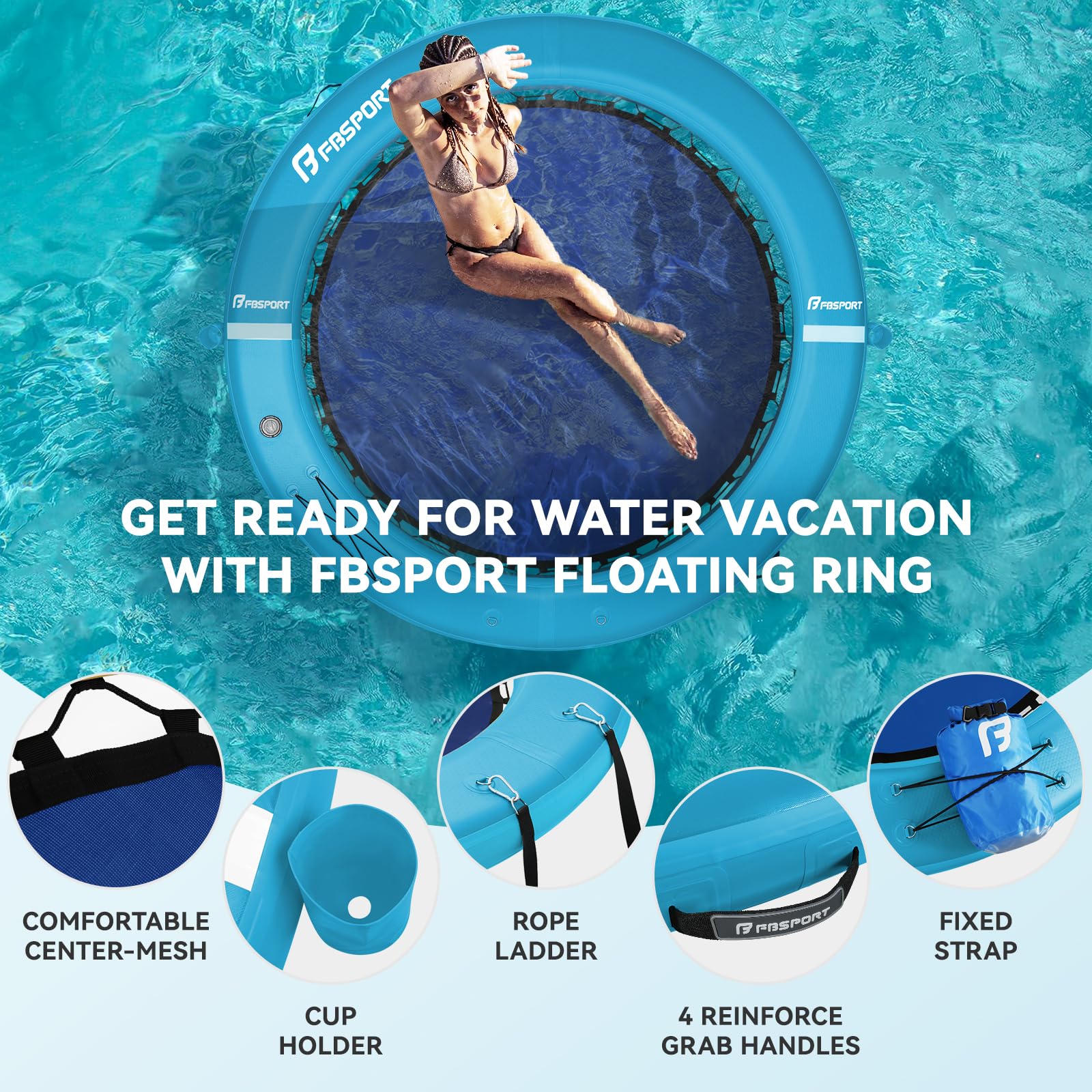 Inflatable Floating Water Hammock and Lake Dock Platform