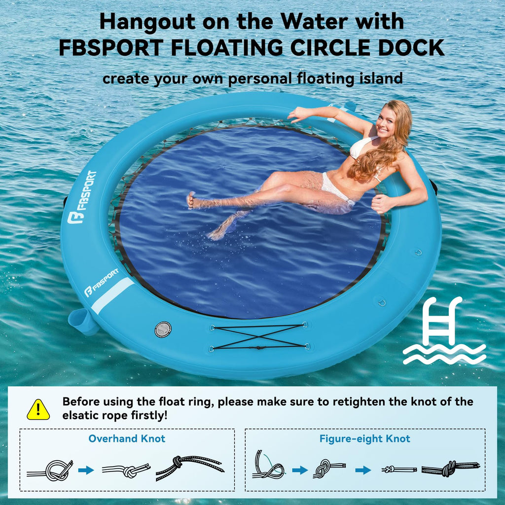 Inflatable Floating Water Hammock and Lake Dock Platform