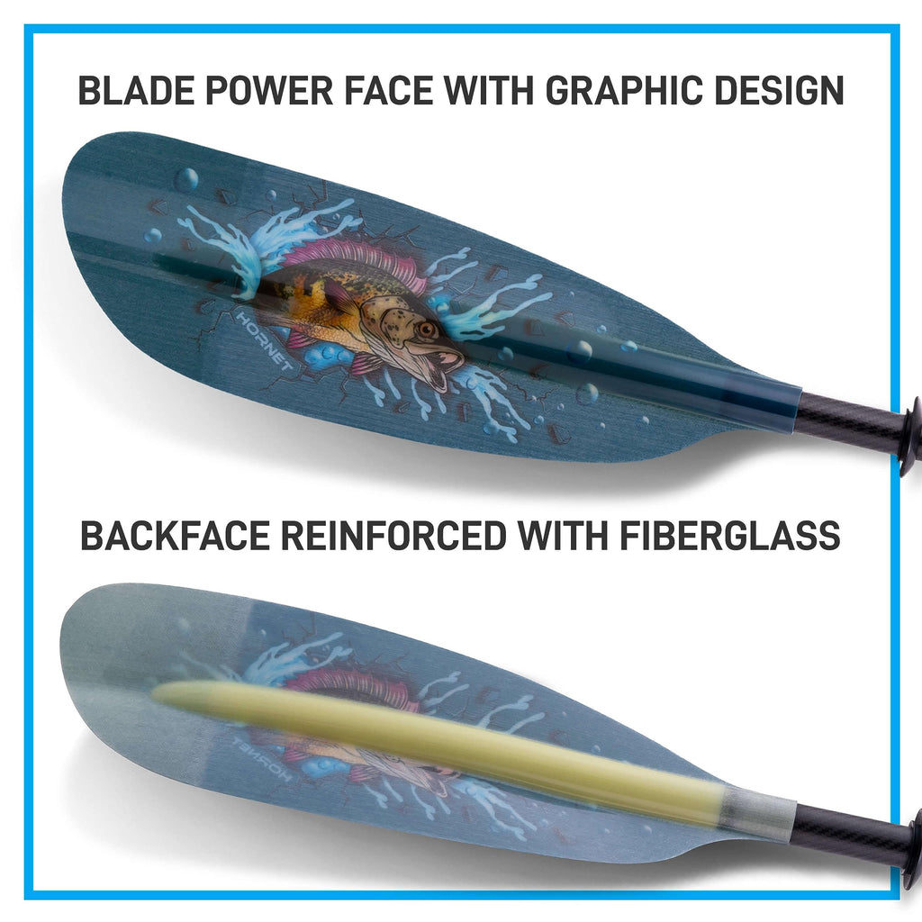 Adjustable Fiberglass Kayak Paddle with Carbon Fiber Shaft