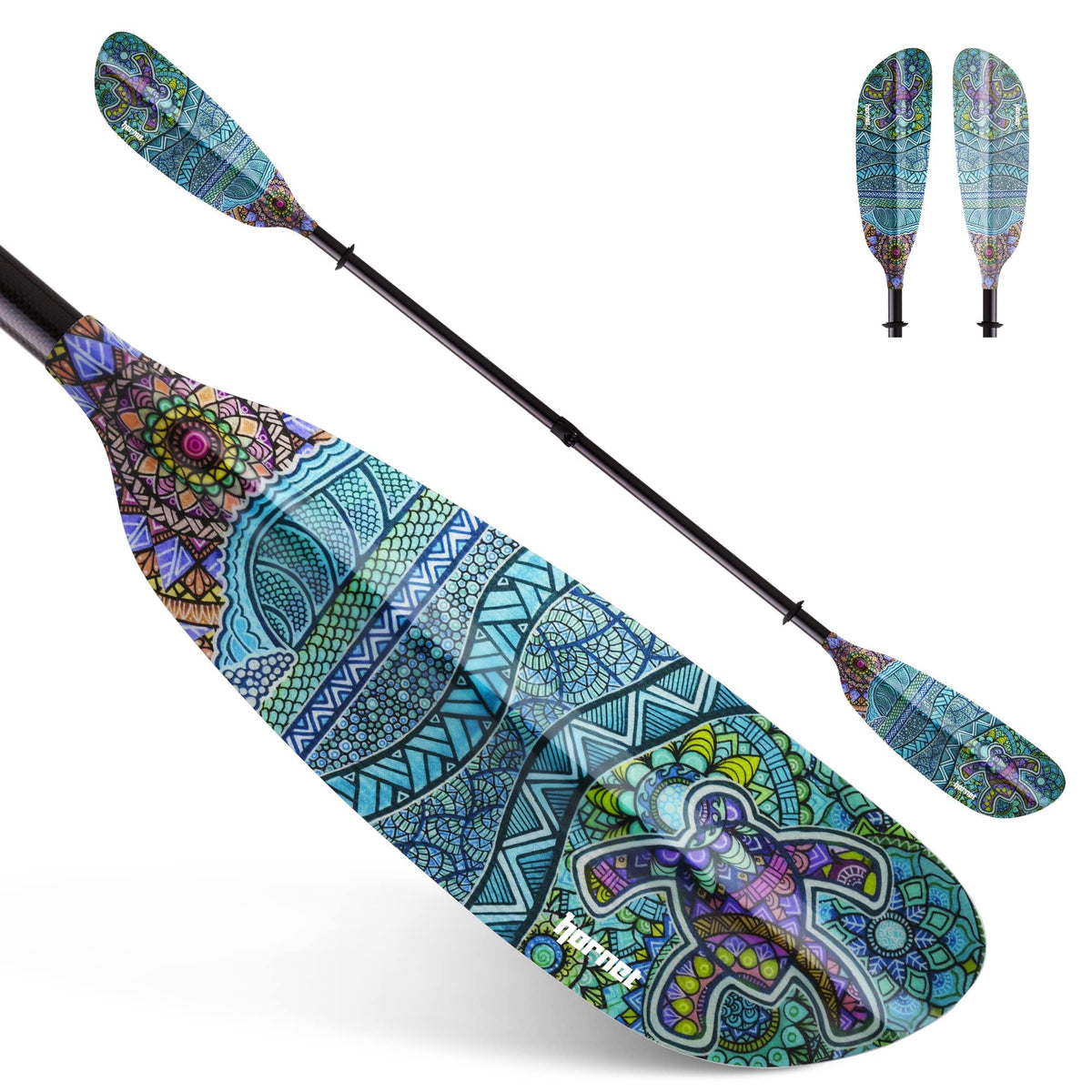 Adjustable Fiberglass Kayak Paddle with Carbon Fiber Shaft