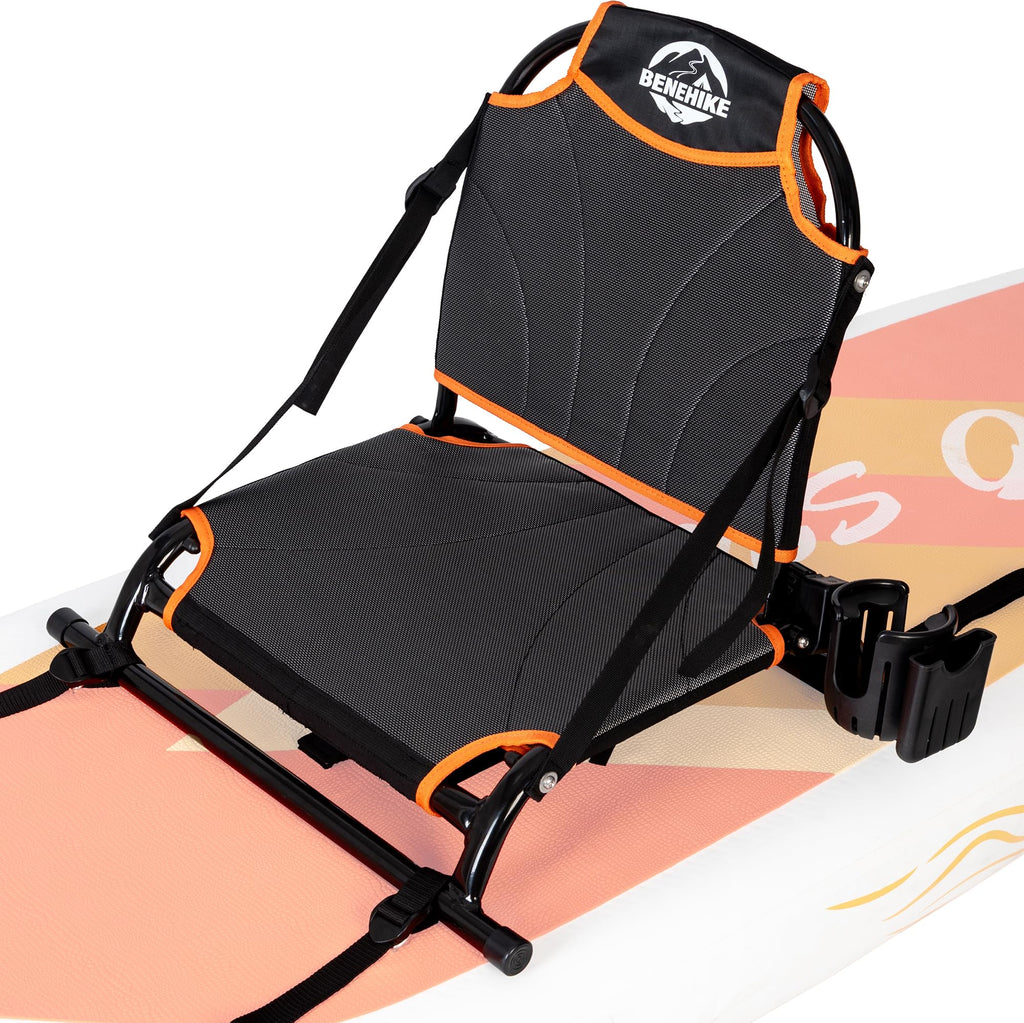 Adjustable Aluminum Kayak Seat with Backrest and Waterproof Bag