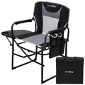Oversized Portable Directors Camping Chair with Side Table