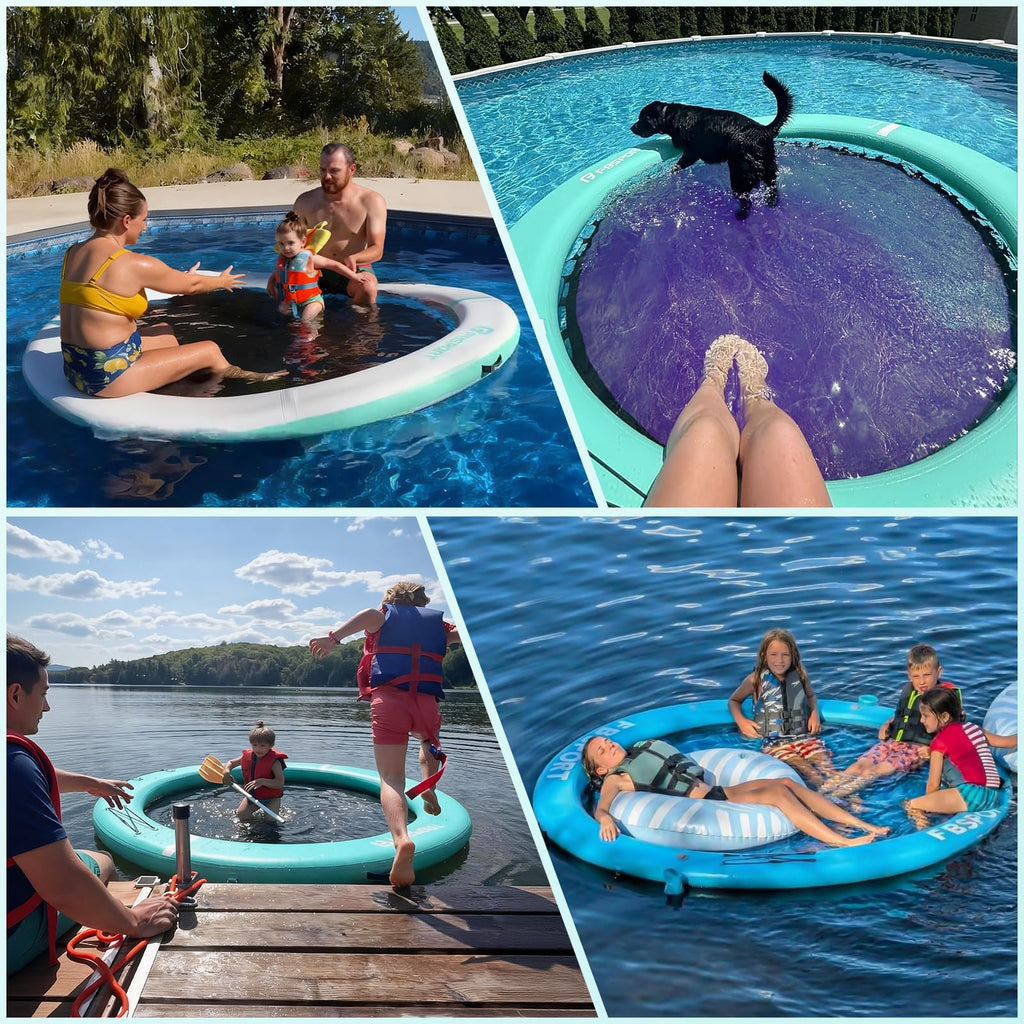 Inflatable Floating Water Hammock and Lake Dock Platform