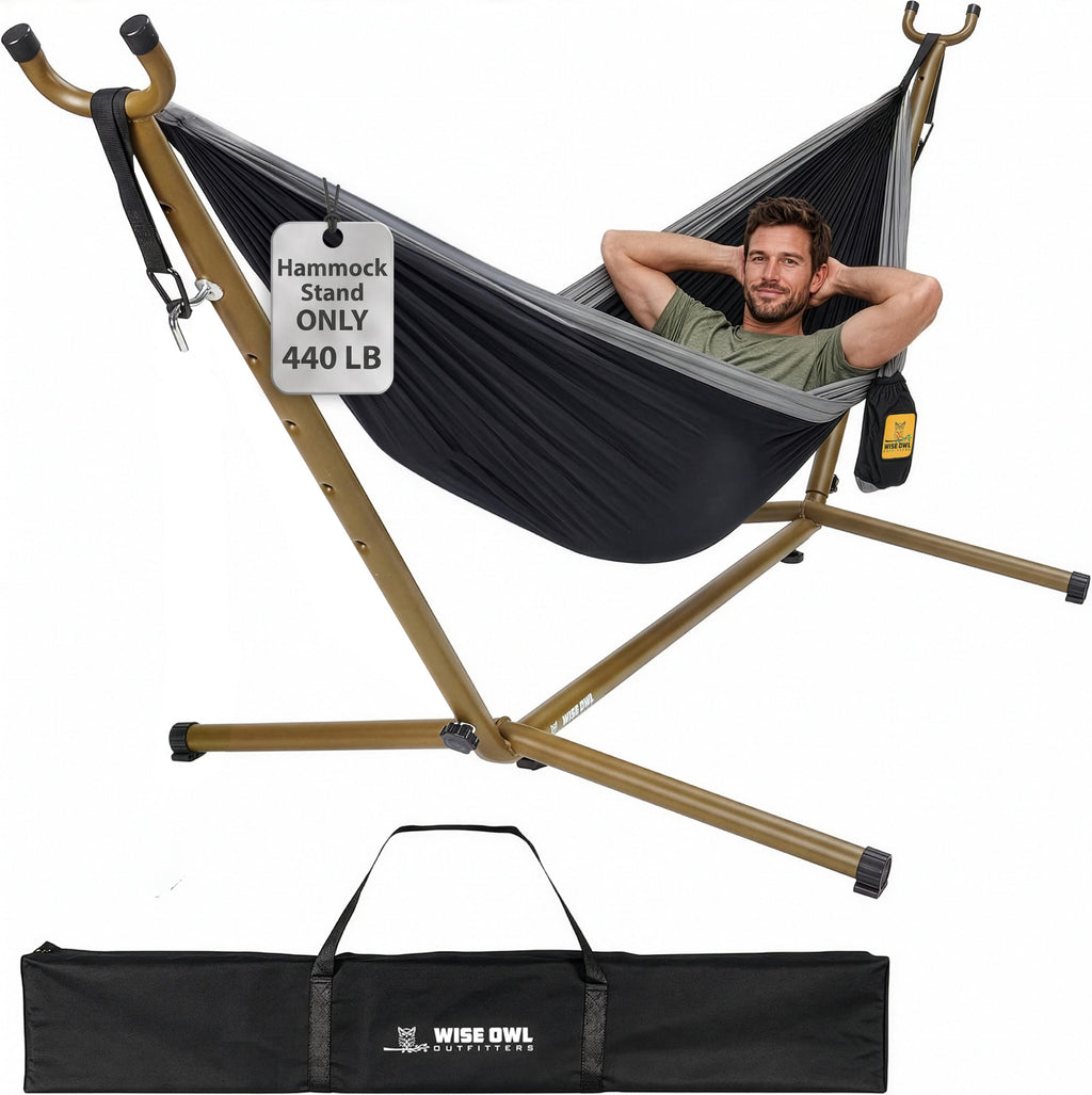 Adjustable Portable Hammock Stand with 440 lb Capacity